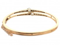 French Two Row Diamond Bangle
