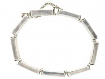 Mexican Silver Wave Design Bracelet set with Turquoise