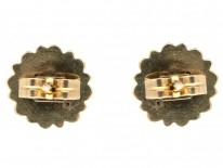 Victorian 9ct Gold & Diamond Stud Earrings