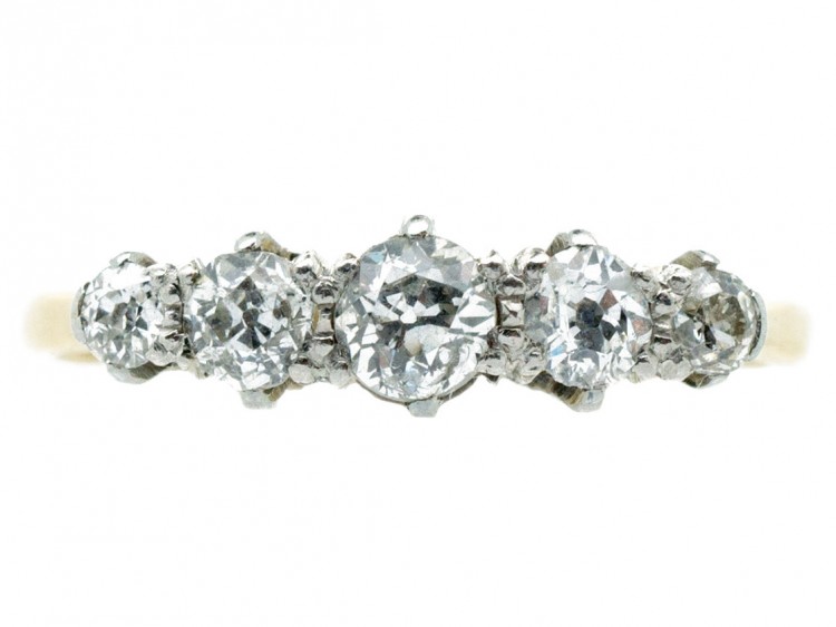 18ct Gold Diamond Five Stone Ring