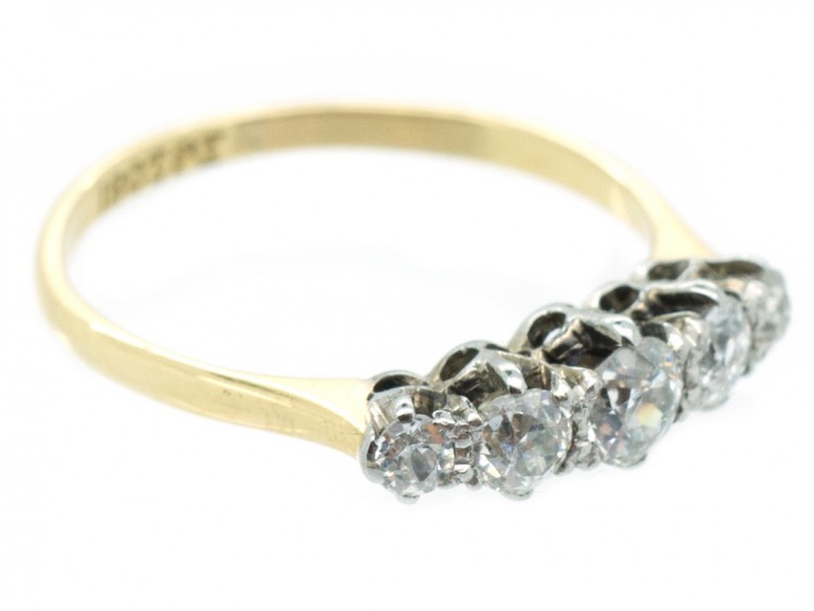 18ct Gold Diamond Five Stone Ring