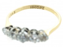18ct Gold Diamond Five Stone Ring