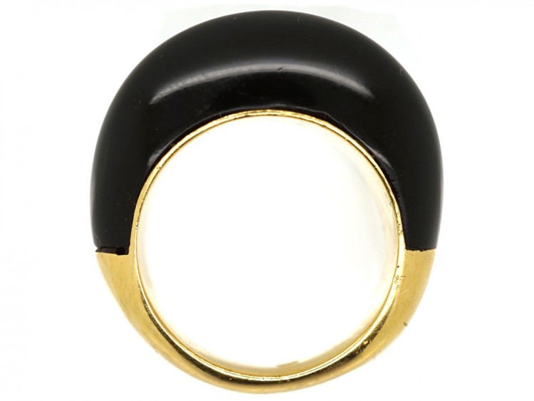 Large Victorian Diamond & Onyx Ring