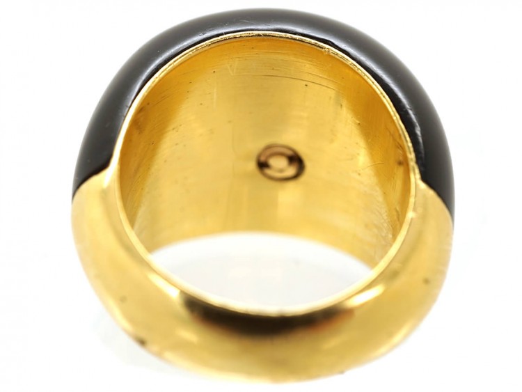 Large Victorian Diamond & Onyx Ring