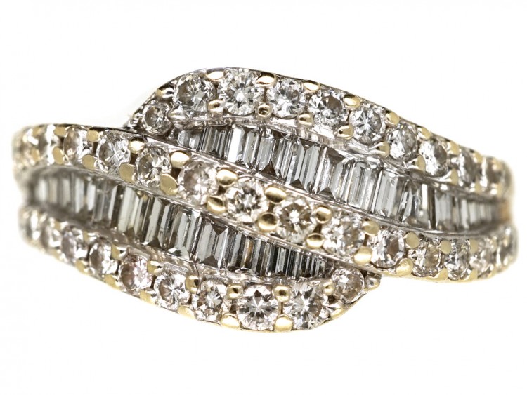 18ct Gold Diamond Twist Ring