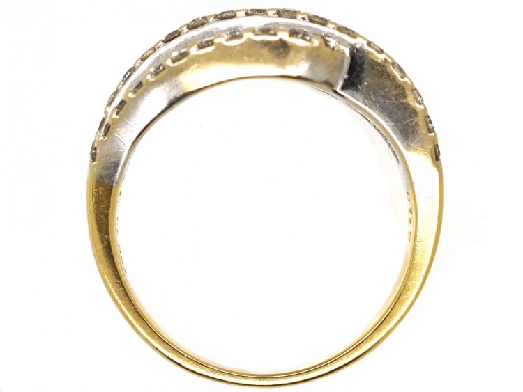 18ct Gold Diamond Twist Ring