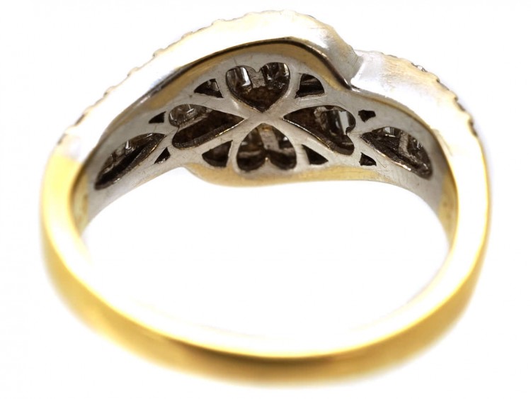 18ct Gold Diamond Twist Ring