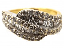 18ct Gold Diamond Twist Ring