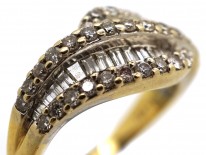 18ct Gold Diamond Twist Ring