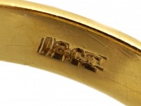 Victorian Cabochon Garnet & Diamond Ring