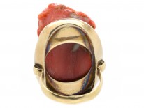 Georgian Carved Coral Ring of a Neo-Classical Lady