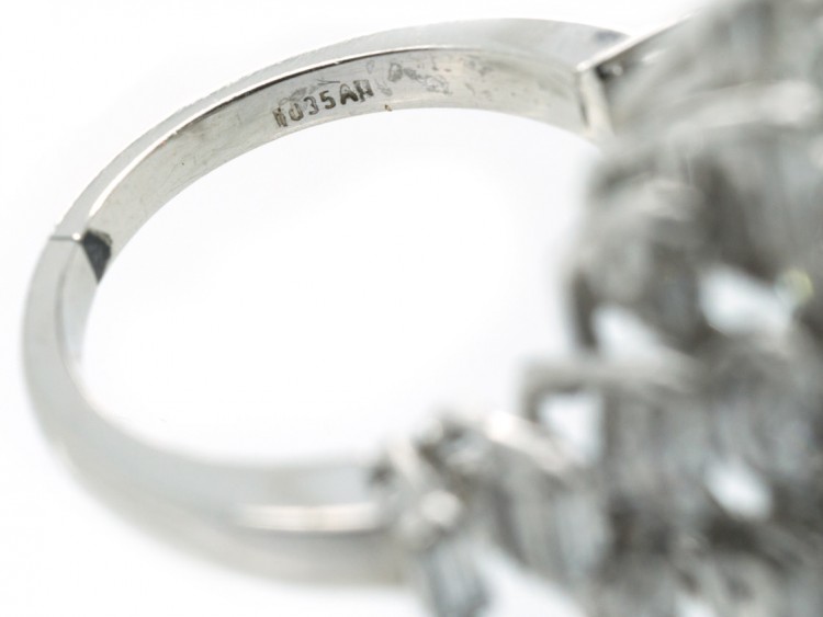 Platinum, Sapphire, Diamond & Emerald 1970s Ring