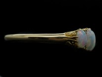 Victorian Five Stone Opal & Diamond Ring