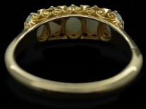 Victorian Five Stone Opal & Diamond Ring