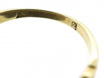 Edwardian 18ct Gold Triple Cluster Diamond & Sapphire Ring