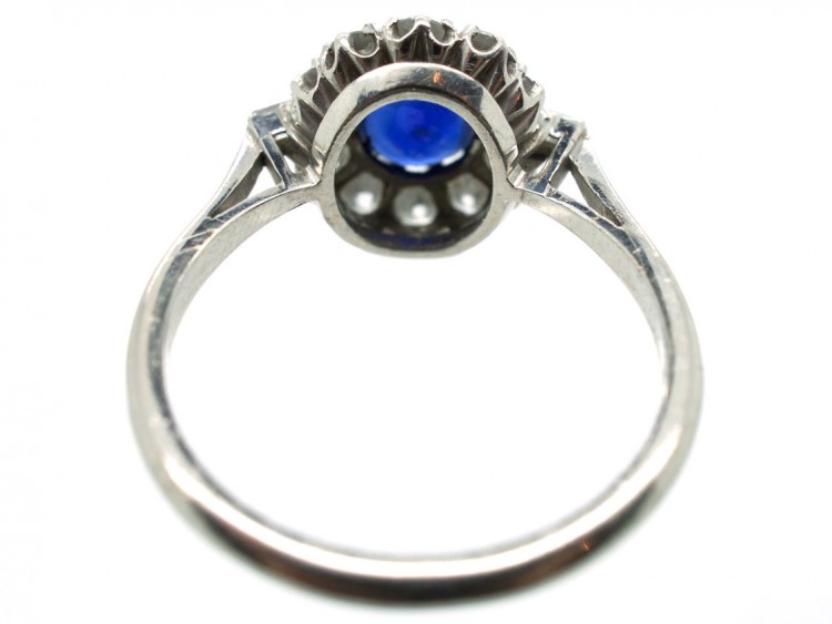 Art Deco Platinum, Diamond & Sapphire Ring