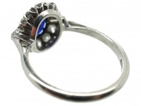 Art Deco Platinum, Diamond & Sapphire Ring