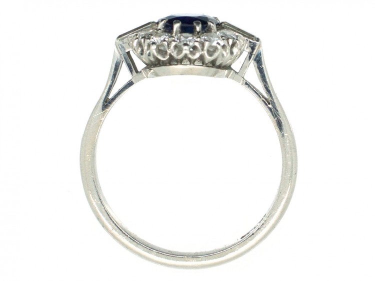 Art Deco Platinum, Diamond & Sapphire Ring