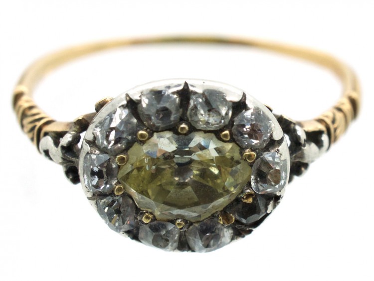 Georgian Oval Diamond Cluster Ring