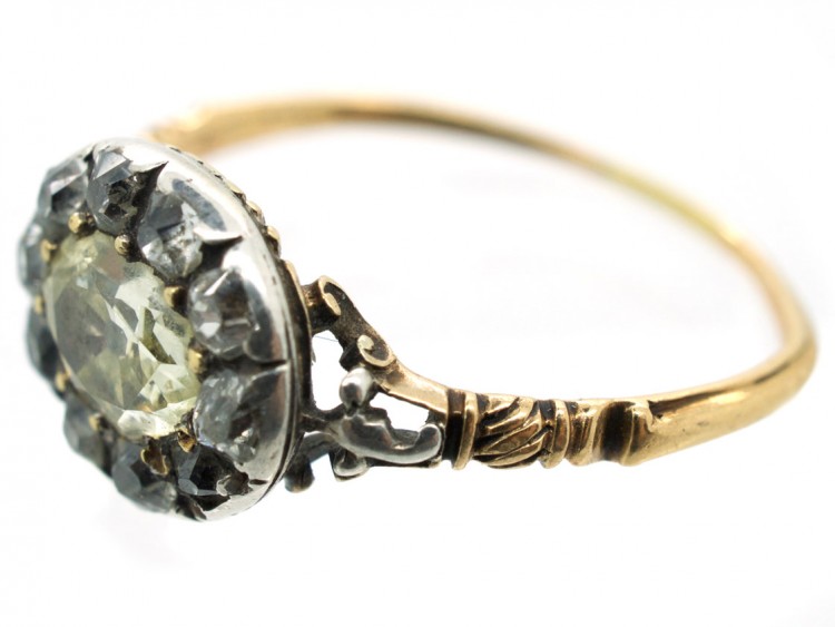 Georgian Oval Diamond Cluster Ring