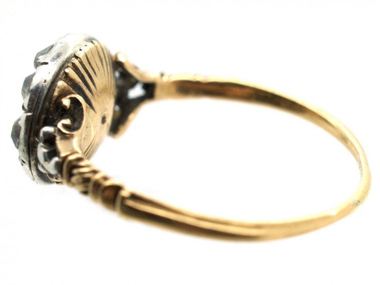 Georgian Oval Diamond Cluster Ring