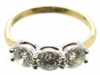 18ct Gold Three Stone Diamond Ring