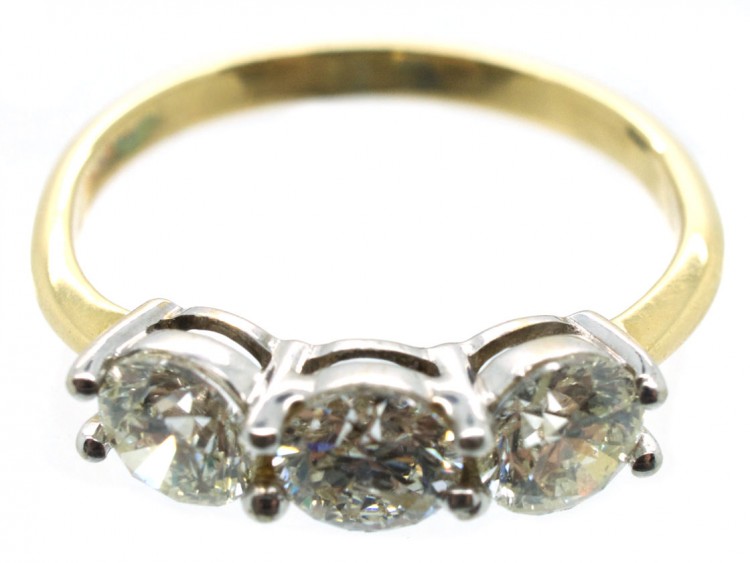 18ct Gold Three Stone Diamond Ring
