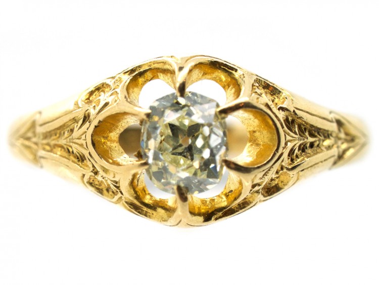 Victorian 18ct Gold & Old Mind Cut Diamond Ring