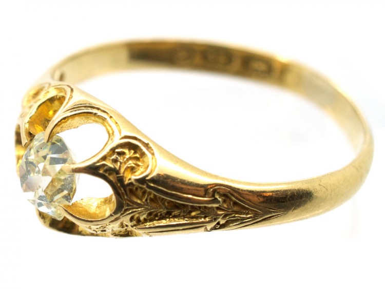 Victorian 18ct Gold & Old Mind Cut Diamond Ring