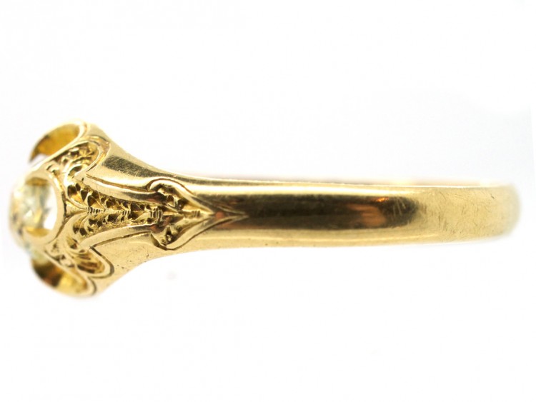 Victorian 18ct Gold & Old Mind Cut Diamond Ring