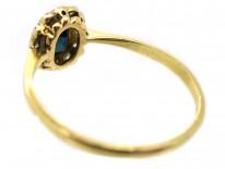 Edwardian 18ct & Platinum, Sapphire & Diamond Oval Cluster Ring