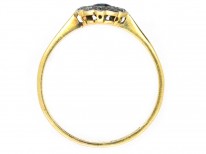 Edwardian 18ct & Platinum, Sapphire & Diamond Oval Cluster Ring