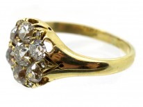 Victorian Old Mine Cut Diamond Cluster Ring