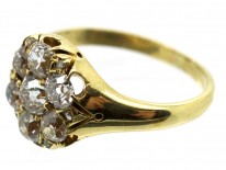 Victorian Old Mine Cut Diamond Cluster Ring