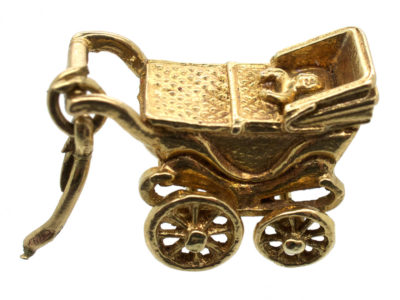 9ct Gold Baby in Pram Charm
