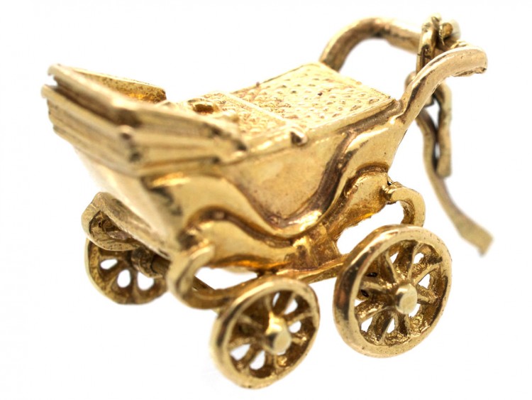 9ct Gold Baby in Pram Charm