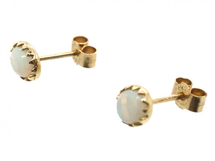 9ct Gold Opal Earrings