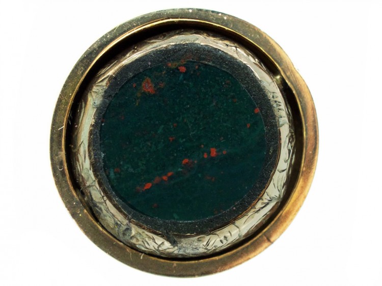 9ct Gold Victorian Revolving Globe Shaped Pendant with Bloodstone Seal