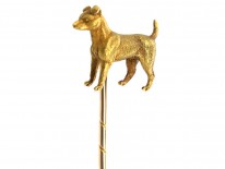 Edwardian 15ct Gold Jack Russell Terrier Tie Pin