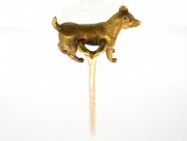 Edwardian 15ct Gold Jack Russell Terrier Tie Pin