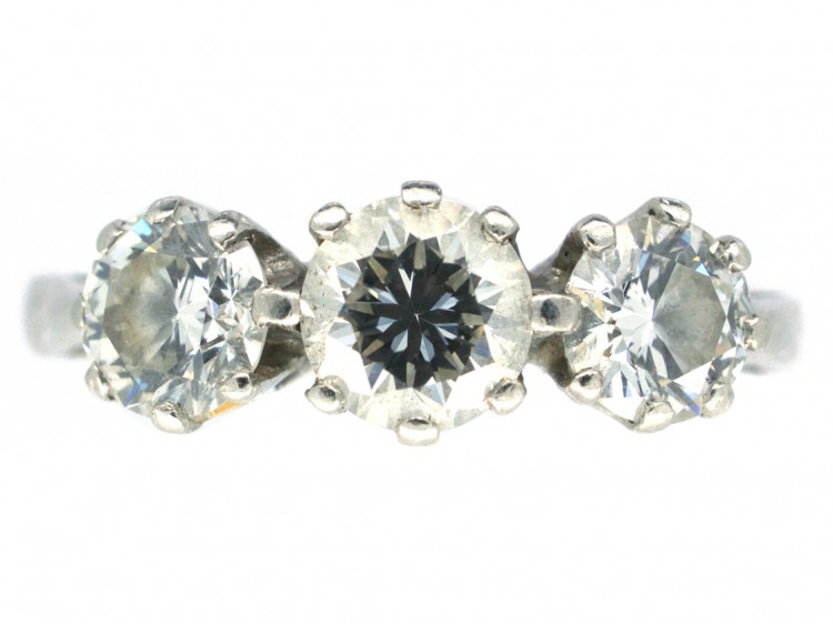 Platinum Three Stone Diamond Ring