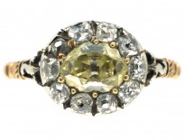 Georgian Oval Diamond Cluster Ring