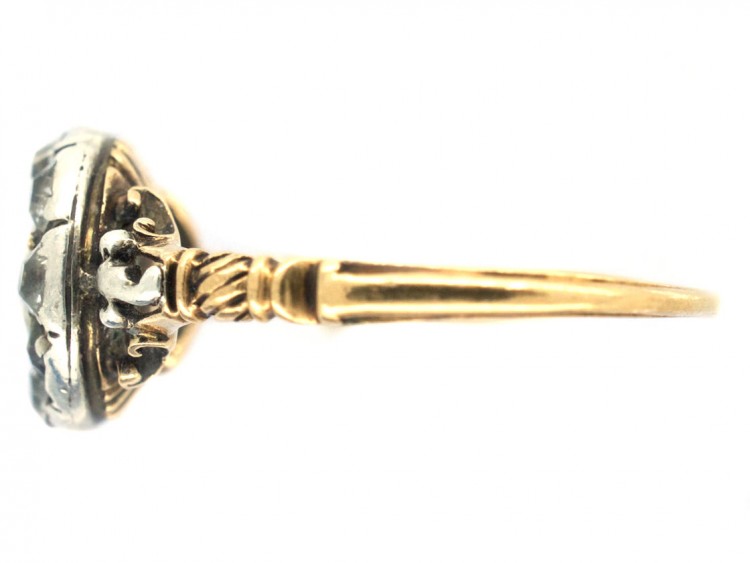 Georgian Oval Diamond Cluster Ring
