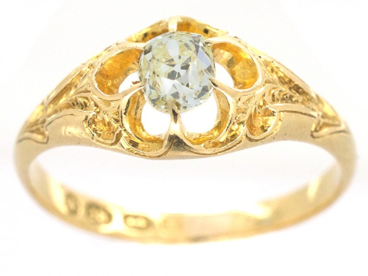 Victorian 18ct Gold & Old Mind Cut Diamond Ring