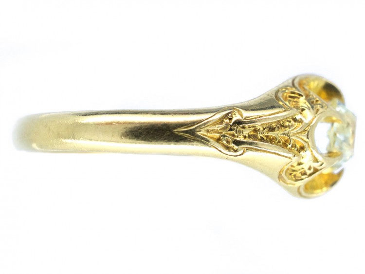 Victorian 18ct Gold & Old Mind Cut Diamond Ring