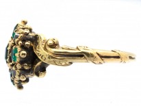 Georgian 18ct Gold, Emerald & Diamond Ring