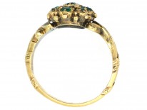 Georgian 18ct Gold, Emerald & Diamond Ring