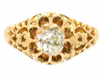 Victorian 18ct Gold & Old Mine Cut Diamond Ring