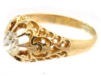 Victorian 18ct Gold & Old Mine Cut Diamond Ring