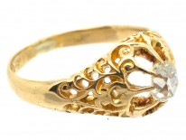 Victorian 18ct Gold & Old Mine Cut Diamond Ring